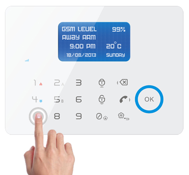 Touchpad alarm systems