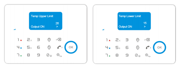 Of/off temperature control