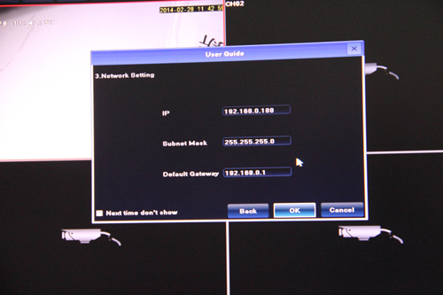 Network set on NVR Network configuration NVR