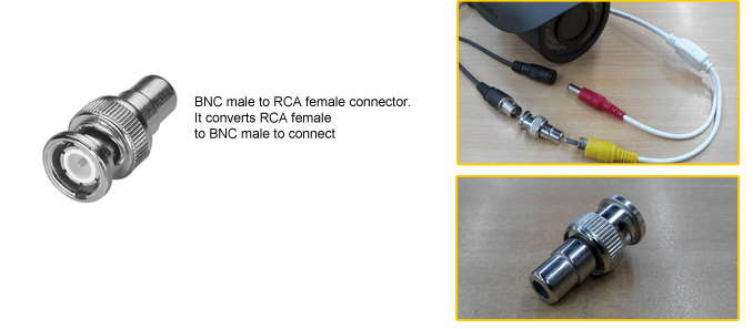 BNC male to RCA female adapter