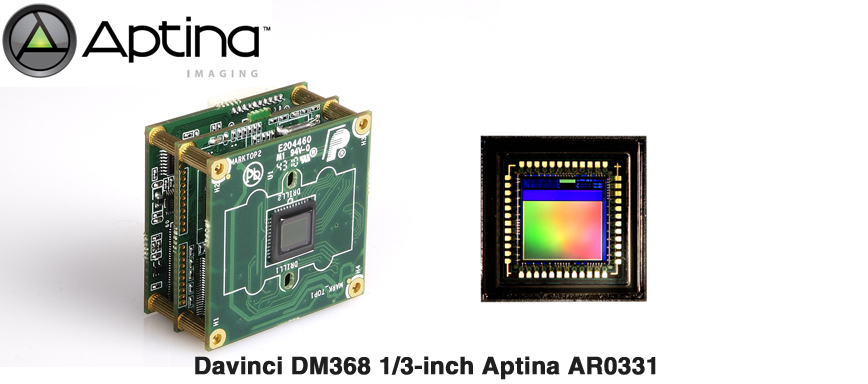 1/3-inch Aptina AR0331 + DM368 2MP Module