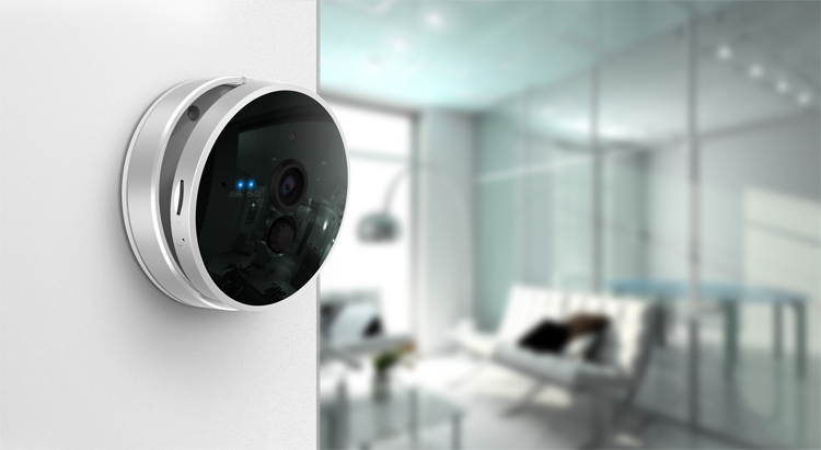 Smart home camera with thermometer + PIR sensors