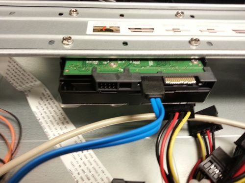 SATA Cable connects to HDD