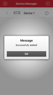Add NVR Successfully - AEeye App
