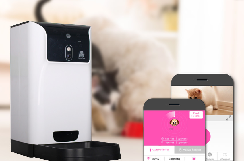 App connected smart pet feeder