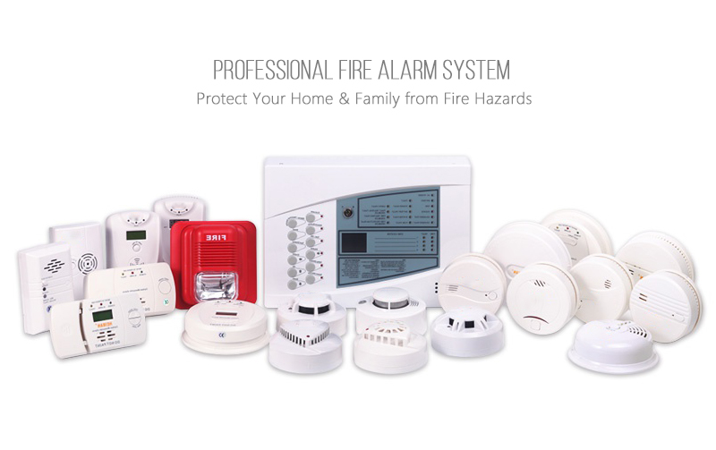Professional fire alarm system smoke heat detectors