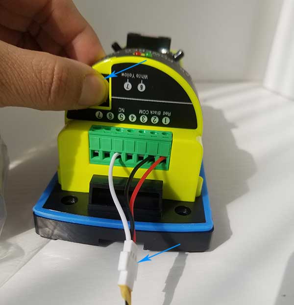 Trigging tamper protection alarm by pressing the tamper switch