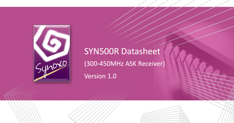 300-450MHz ASK Receiver SYN500R