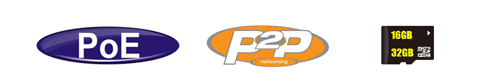 POE, P2P, SD card POE, P2P, SD card