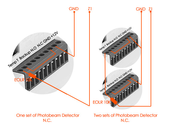 connect/wire photobeam detector