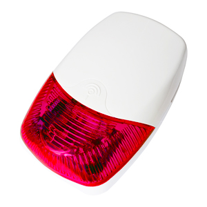 Wireless outdoor alarm strobe siren