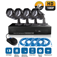 4CH 1080P Security Video Camera NVR System