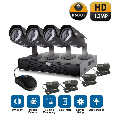 4CH 1.3MP HD Video Camera System